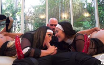 Trojka s nadrženými jeptiškami